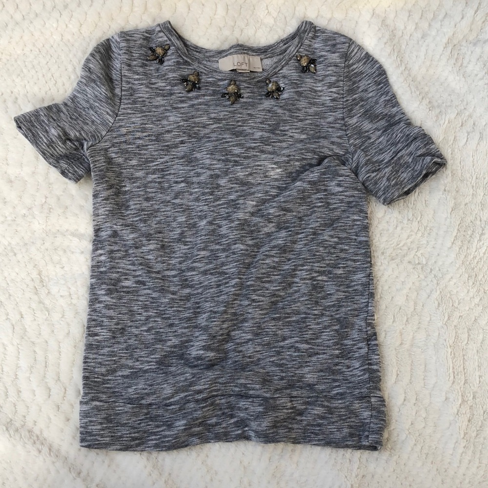 Ann Taylor Loft Gray Shirt